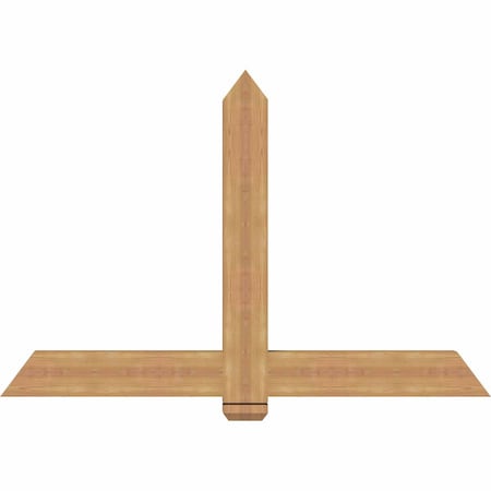 Ekena Millwork Eugene Smooth Timber Gable Bracket, Western Red Cedar, 60"W x 40"H x 3 1/2"D x 5 1/2"F, 16/12 Pitch GBW060X40X0406EUG00SWR